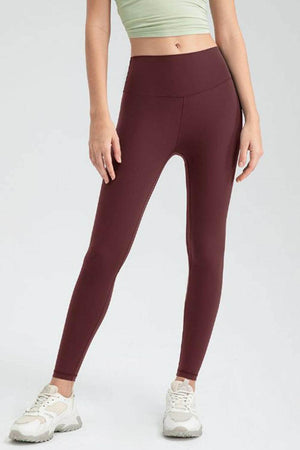 Wide Waistband Slim Fit Active Leggings - StyleLure