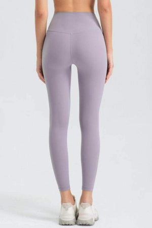 Wide Waistband Slim Fit Active Leggings - StyleLure