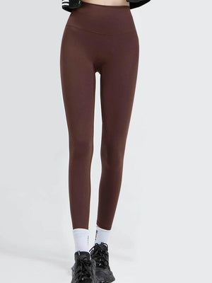 Wide Waistband Sports Leggings - StyleLure