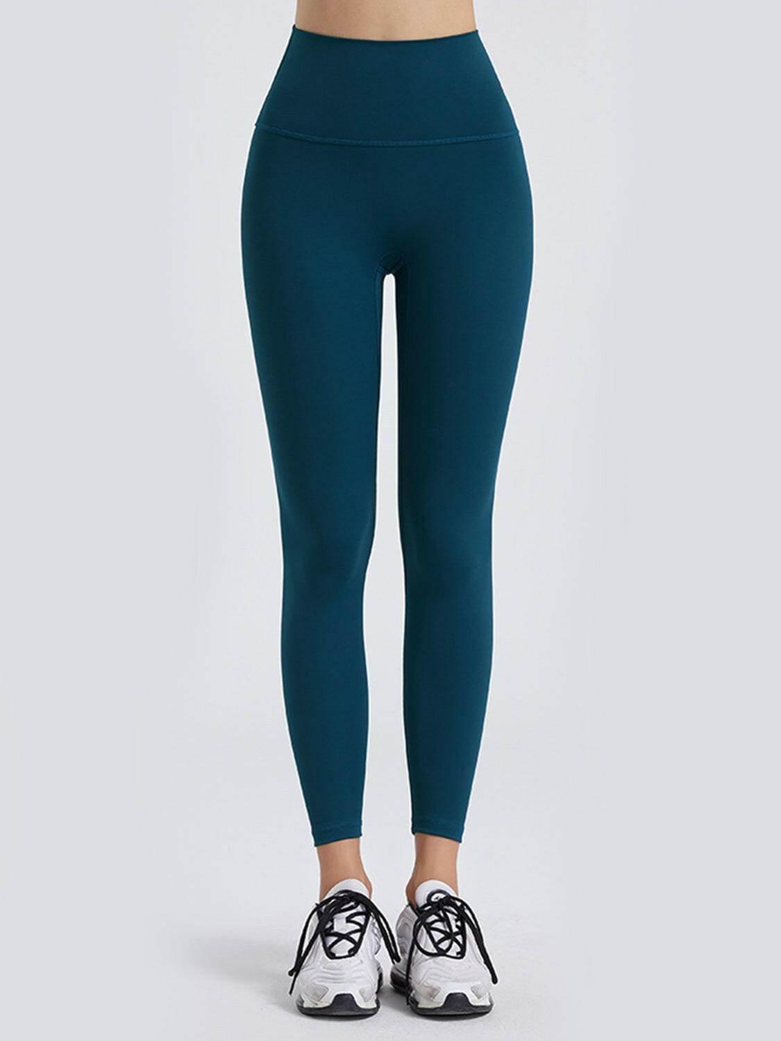Wide Waistband Sports Leggings - StyleLure