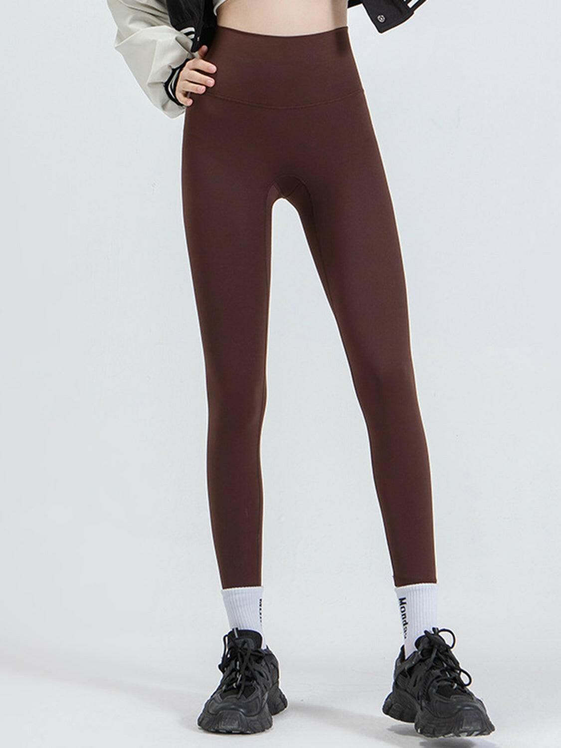 Wide Waistband Sports Leggings - StyleLure