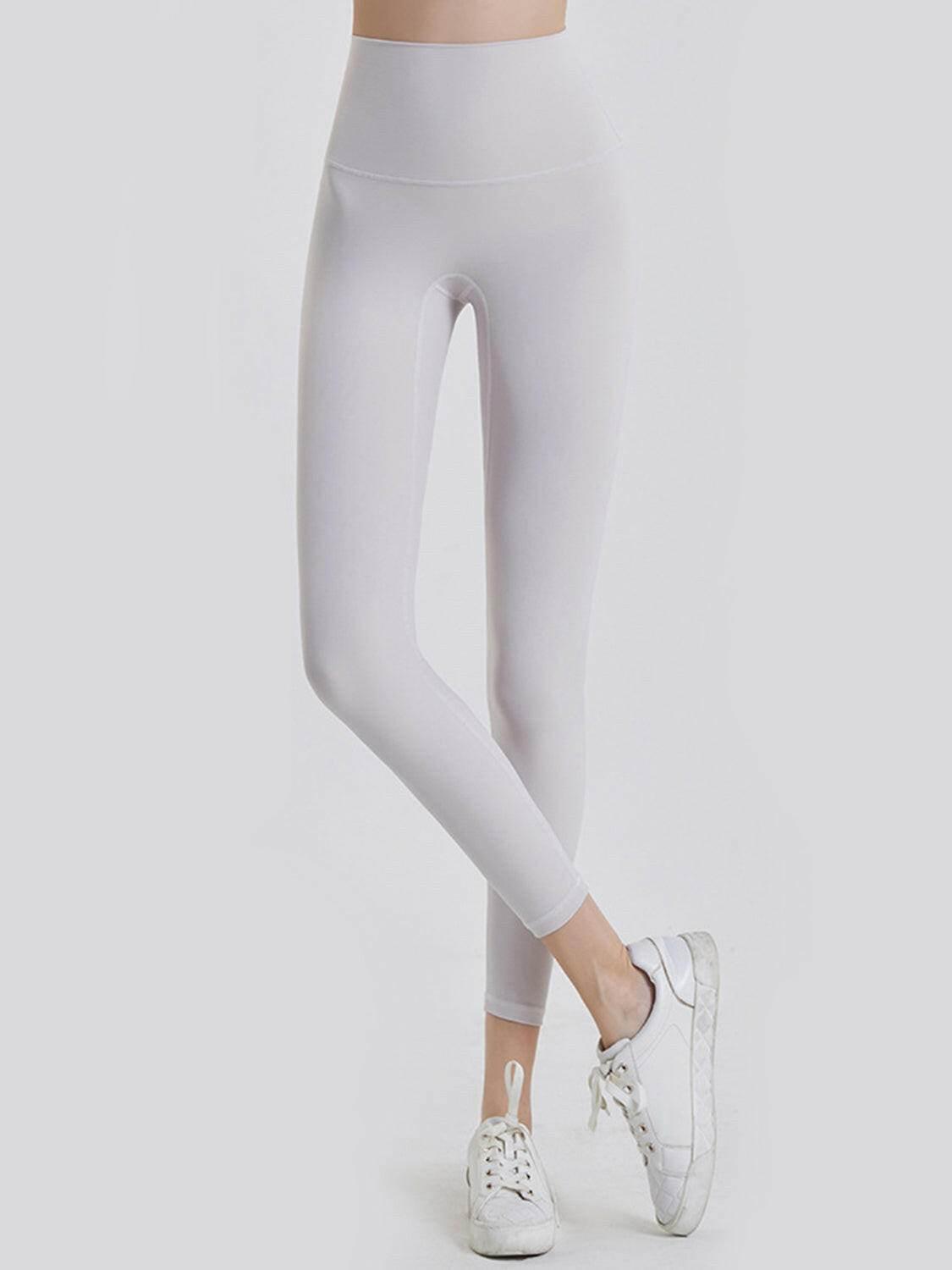 Wide Waistband Sports Leggings - StyleLure