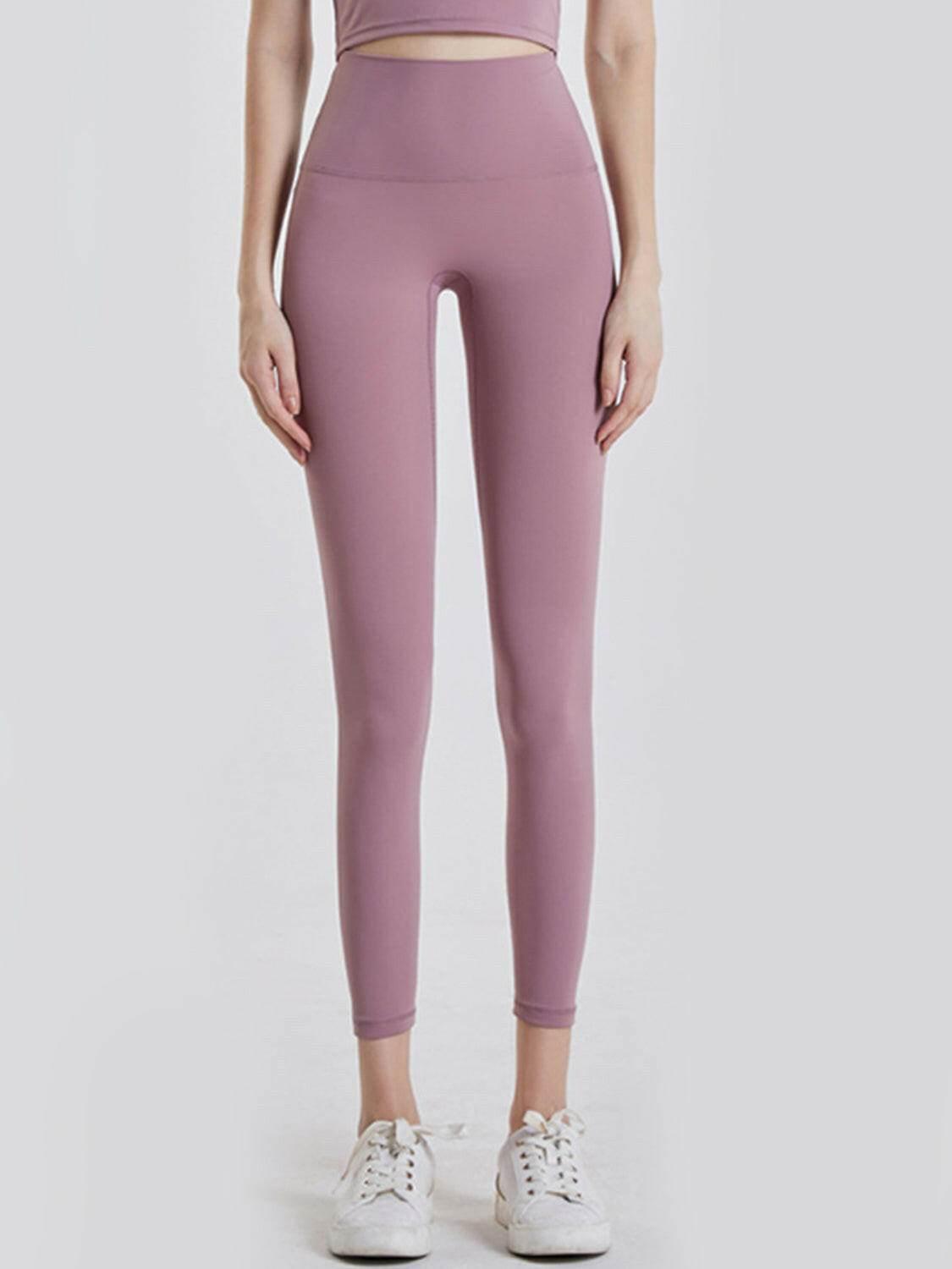 Wide Waistband Sports Leggings - StyleLure