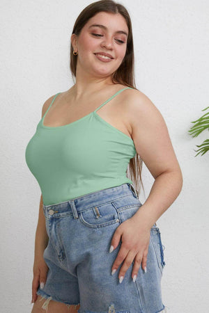 Basic Bae Full Size Round Neck Slim Cami - StyleLure