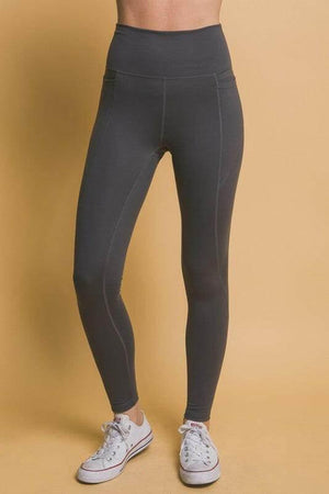 Love Tree High Waist Leggings with Side Pockets - StyleLure