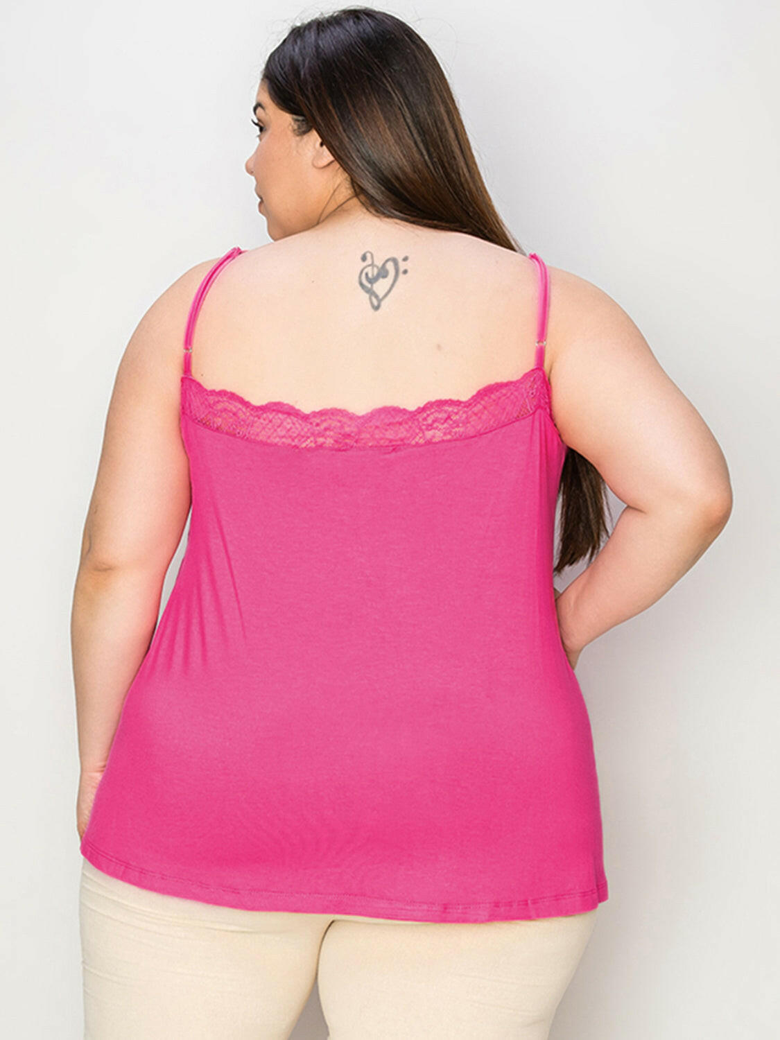 Basic Bae Full Size Lace Trim V-Neck Cami - StyleLure