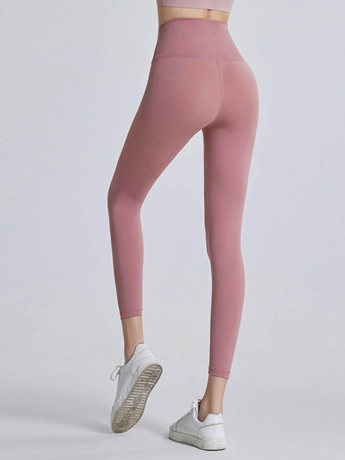 Wide Waistband Sports Leggings - StyleLure