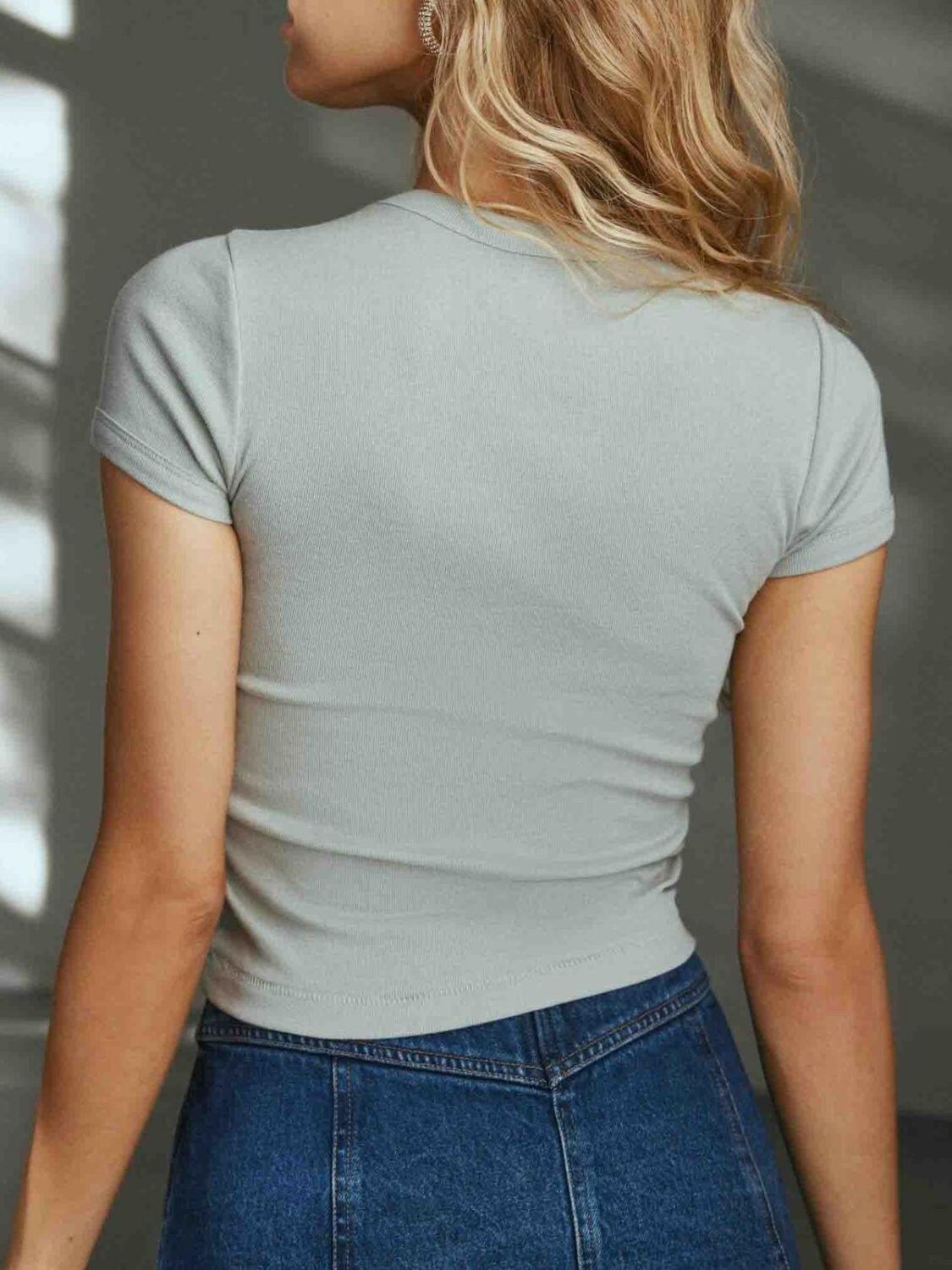 Graphic Round Neck Short Sleeve T-Shirt - StyleLure