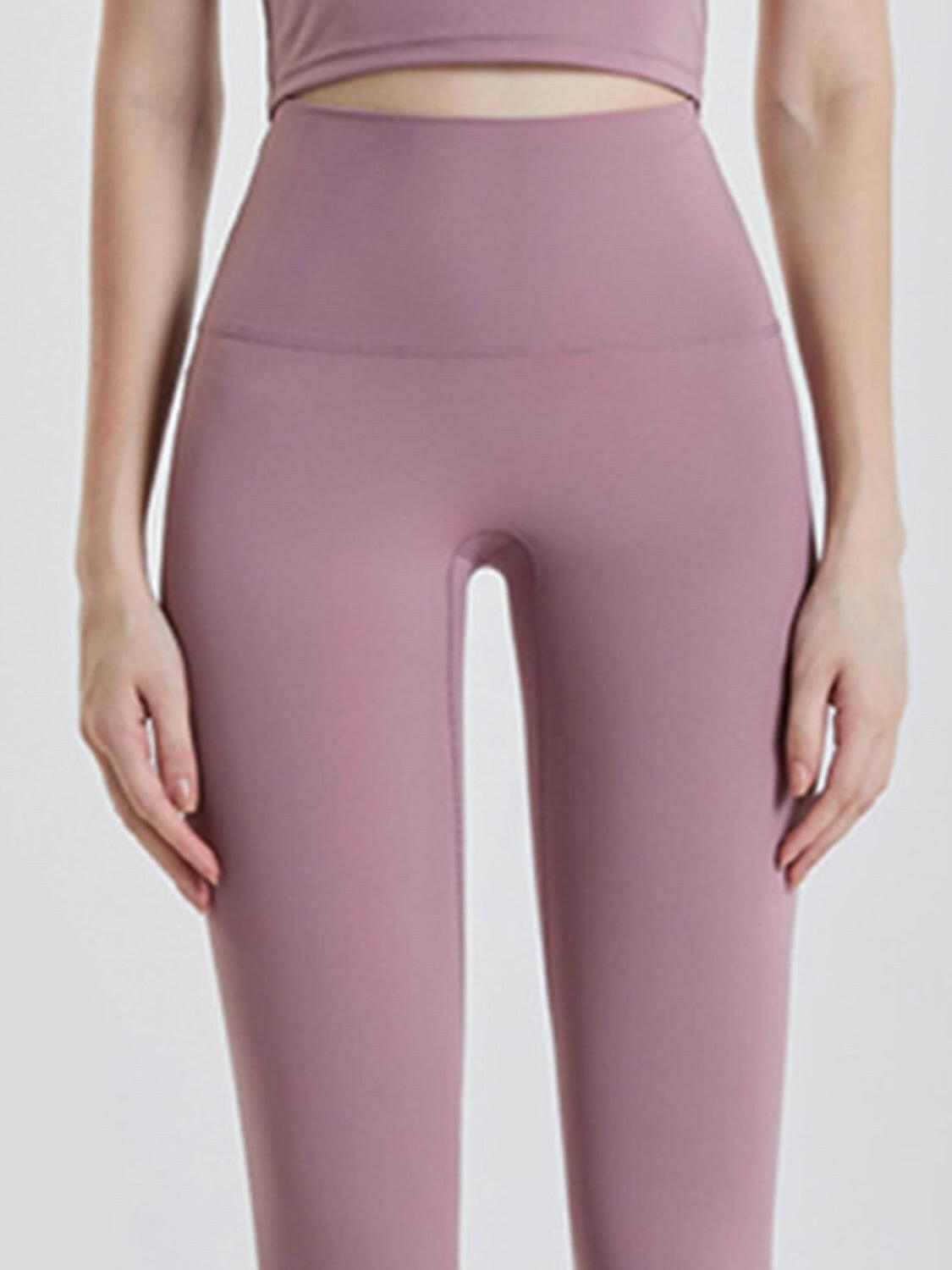 Wide Waistband Sports Leggings - StyleLure
