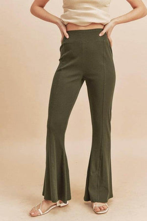 Aemi + Co High Waist Flare Pants - StyleLure