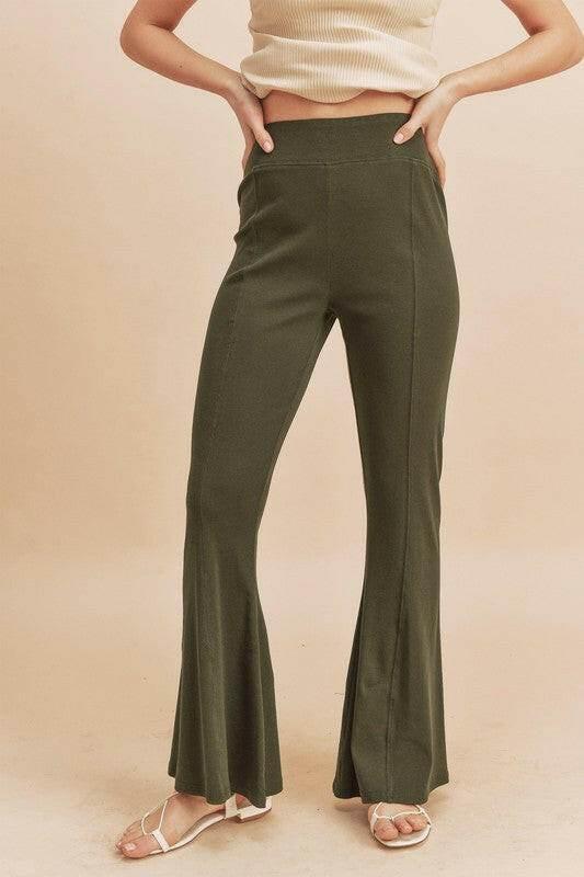 Aemi + Co High Waist Flare Pants - StyleLure
