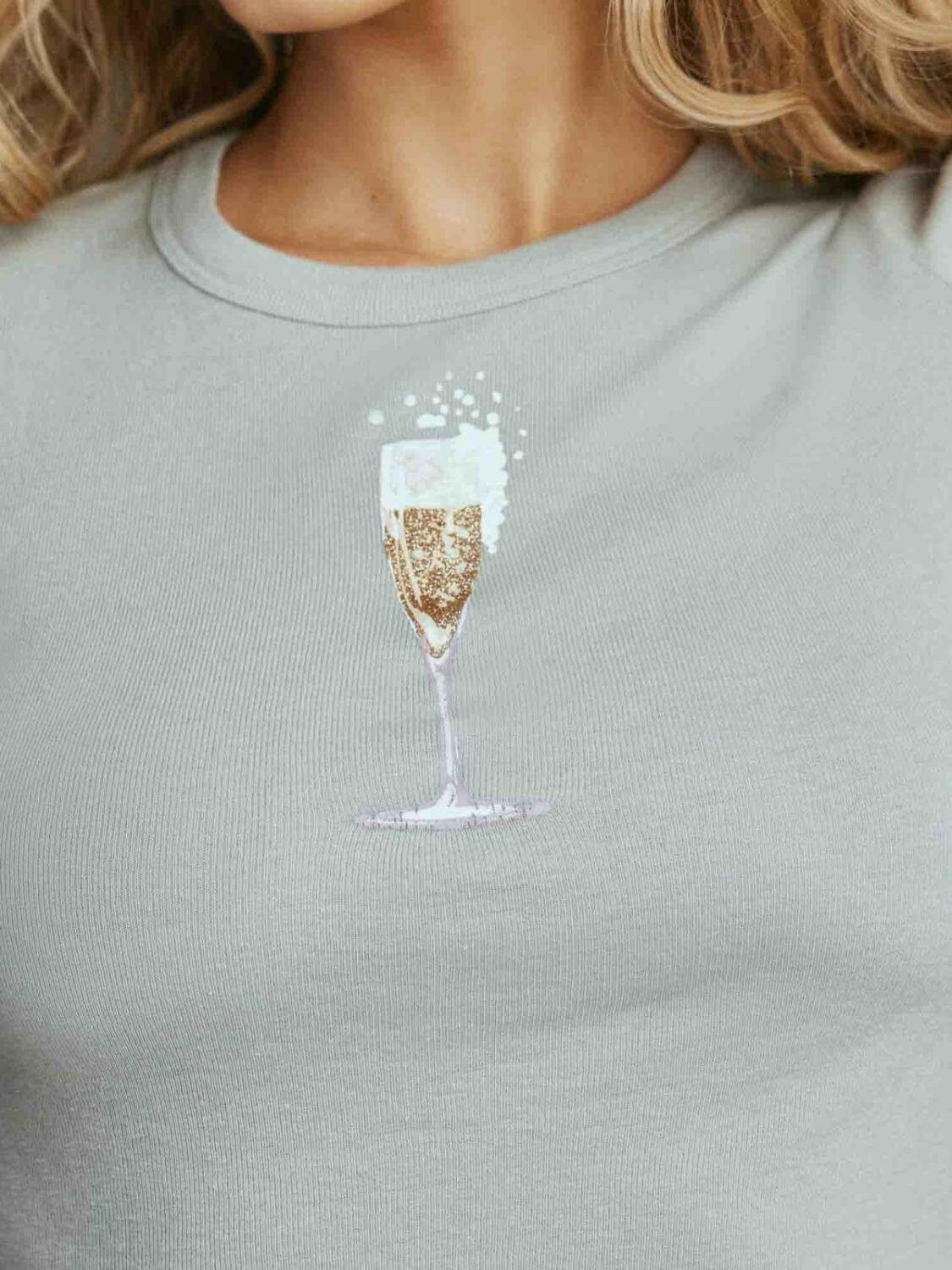Graphic Round Neck Short Sleeve T-Shirt - StyleLure
