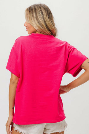 BiBi Round Neck Short Sleeve T-Shirt - StyleLure