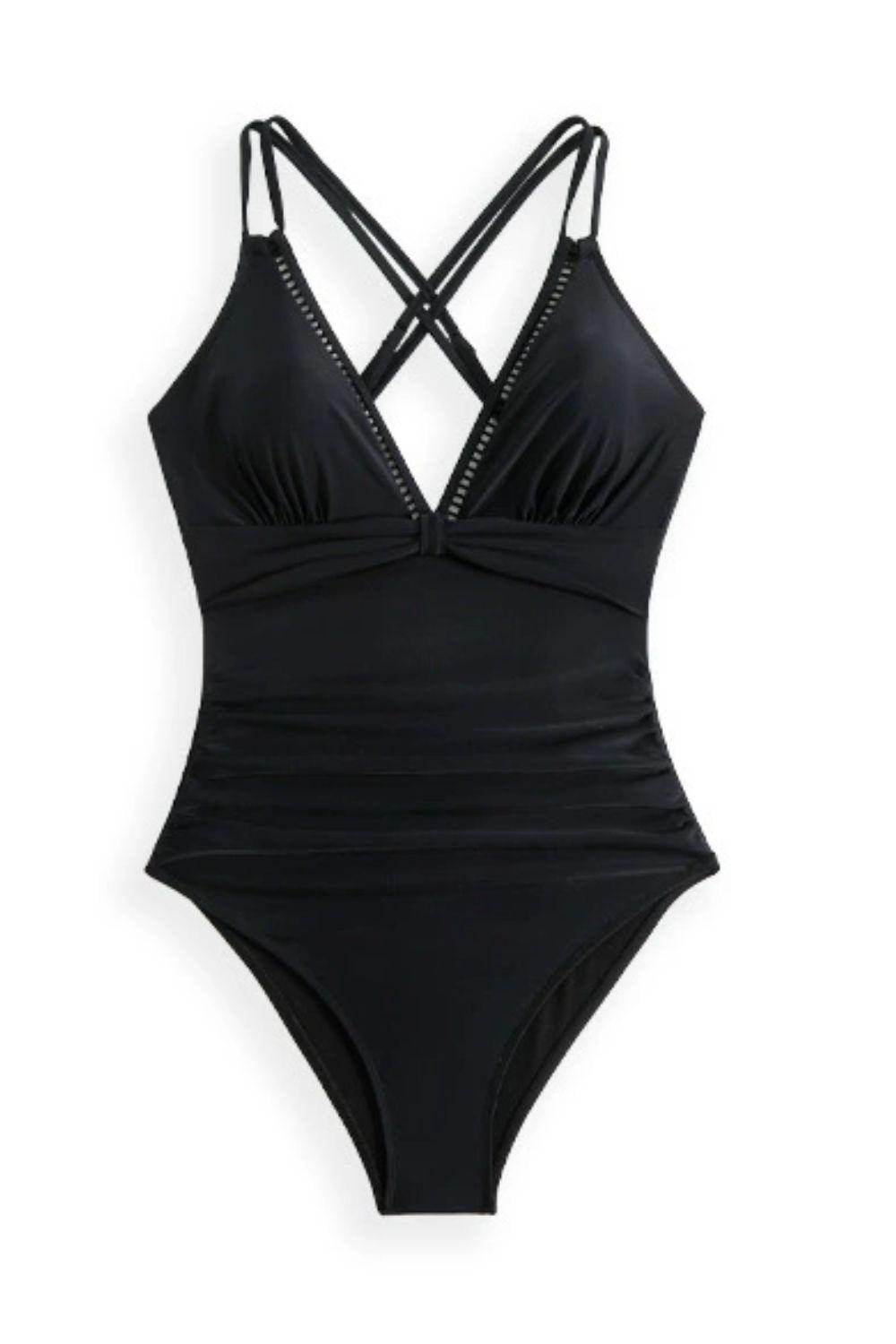 Double Spaghetti Strap One-Piece Swimwear - StyleLure