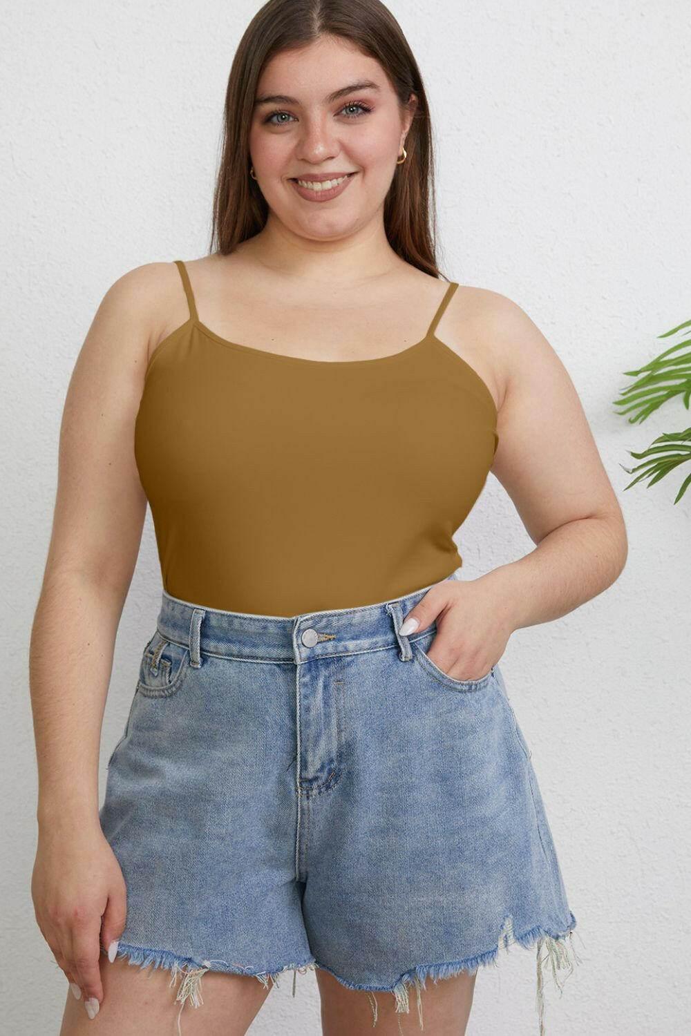 Basic Bae Full Size Round Neck Slim Cami - StyleLure