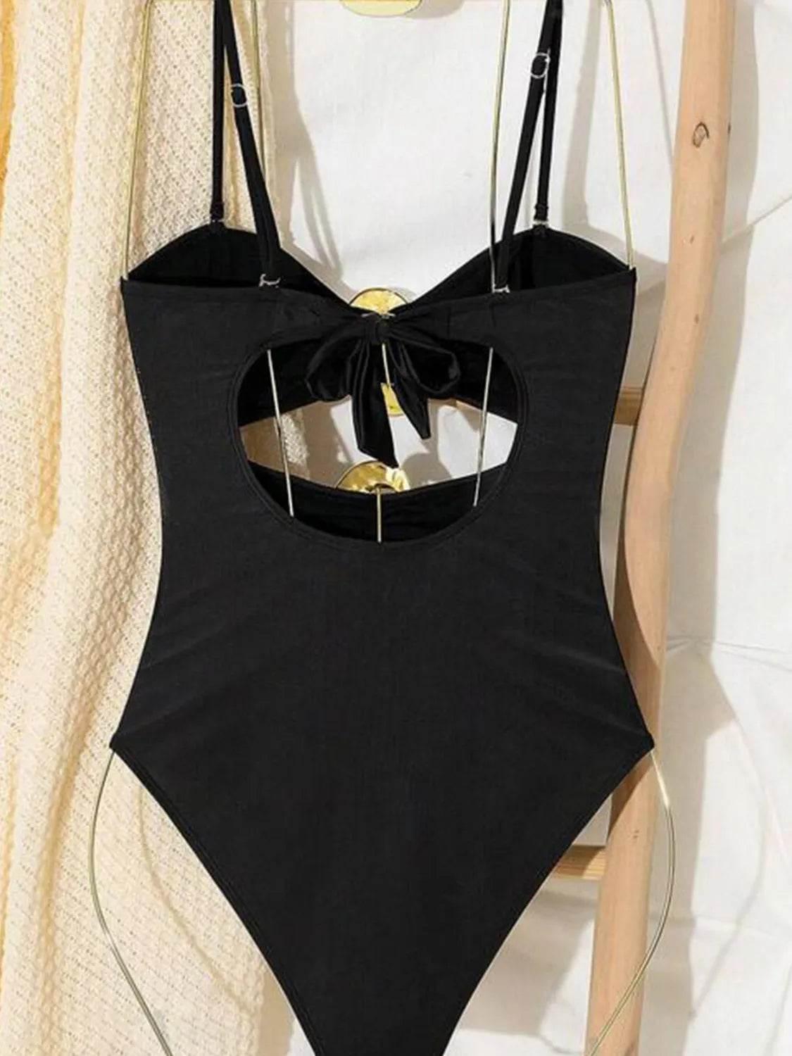 Cutout Sweetheart Neck One-Piece Swimwear - StyleLure