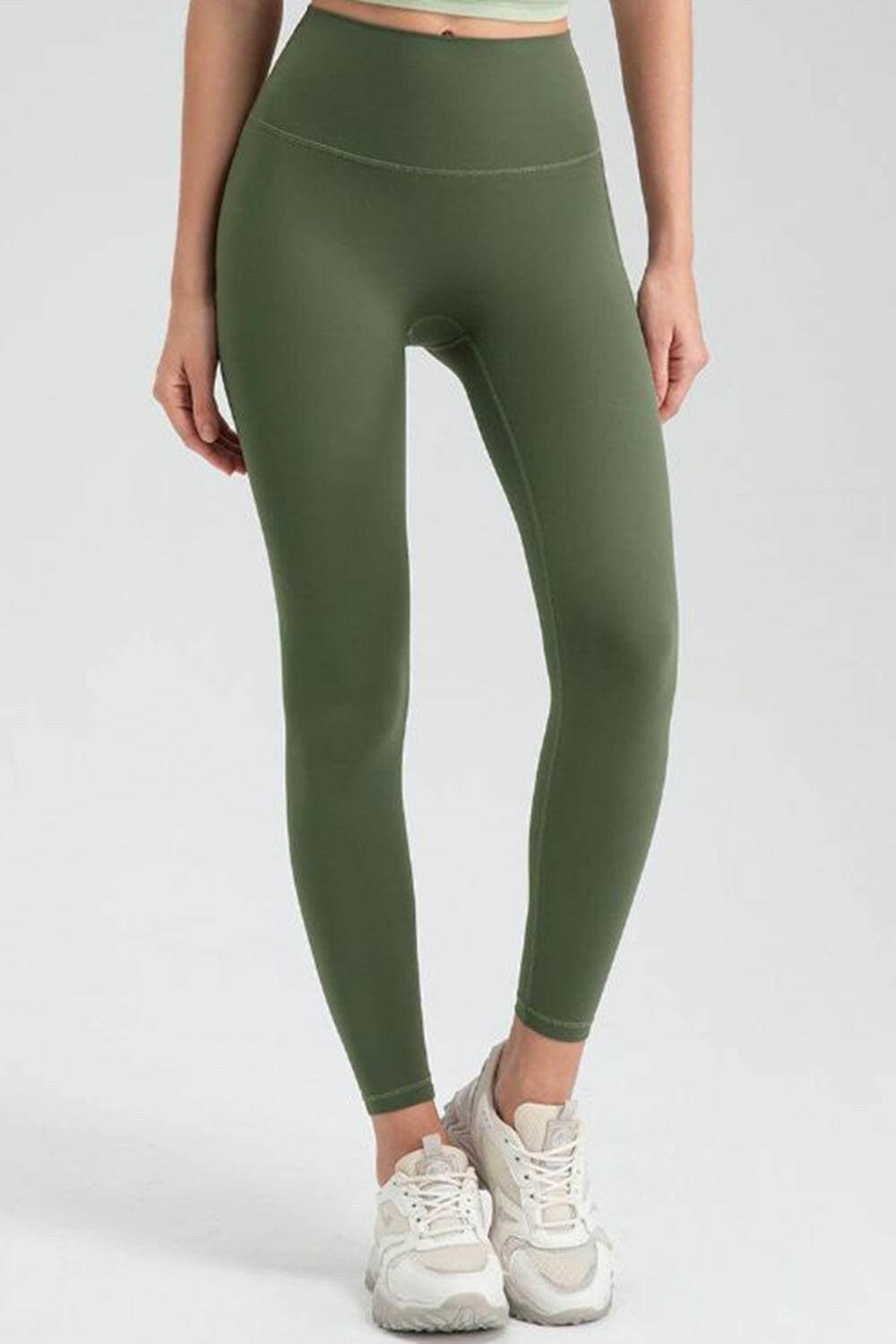 Wide Waistband High Waist Sport Leggings - StyleLure