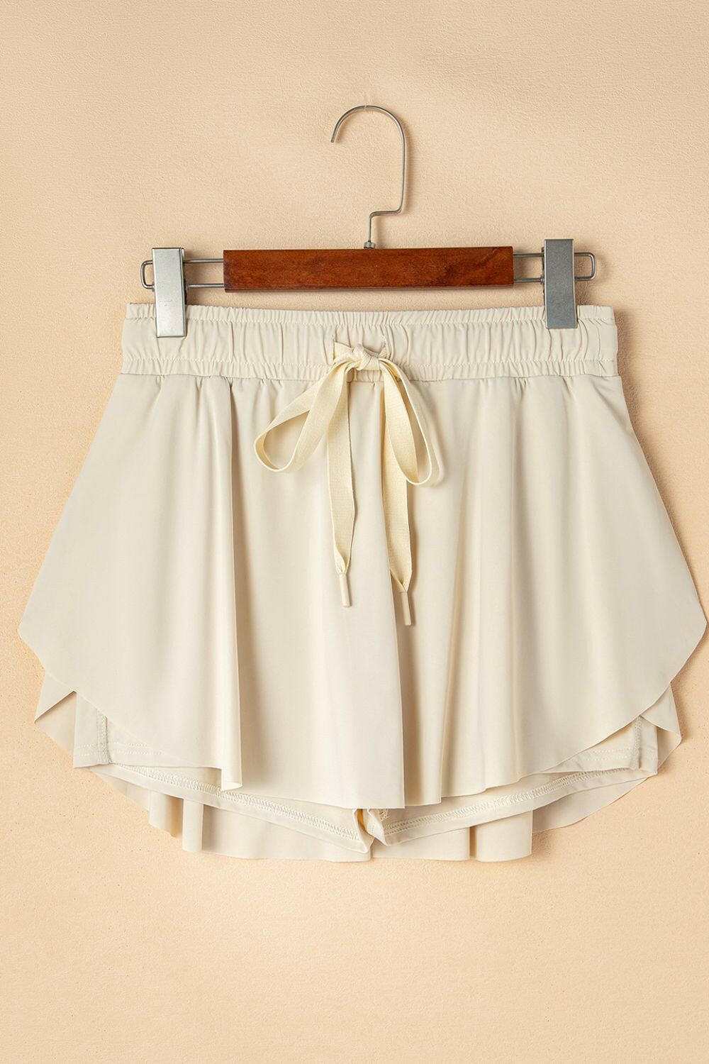 Drawstring High Waist Lined Active Skorts - StyleLure