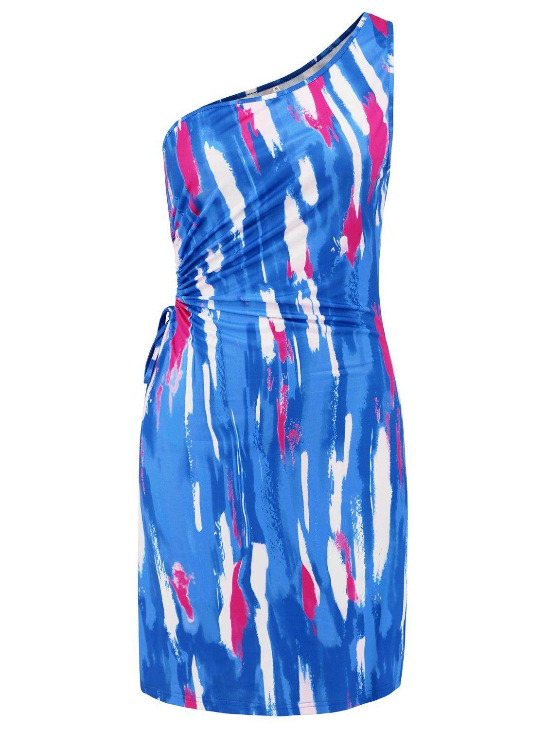 Cutout Printed Sleeveless Mini Dress - StyleLure