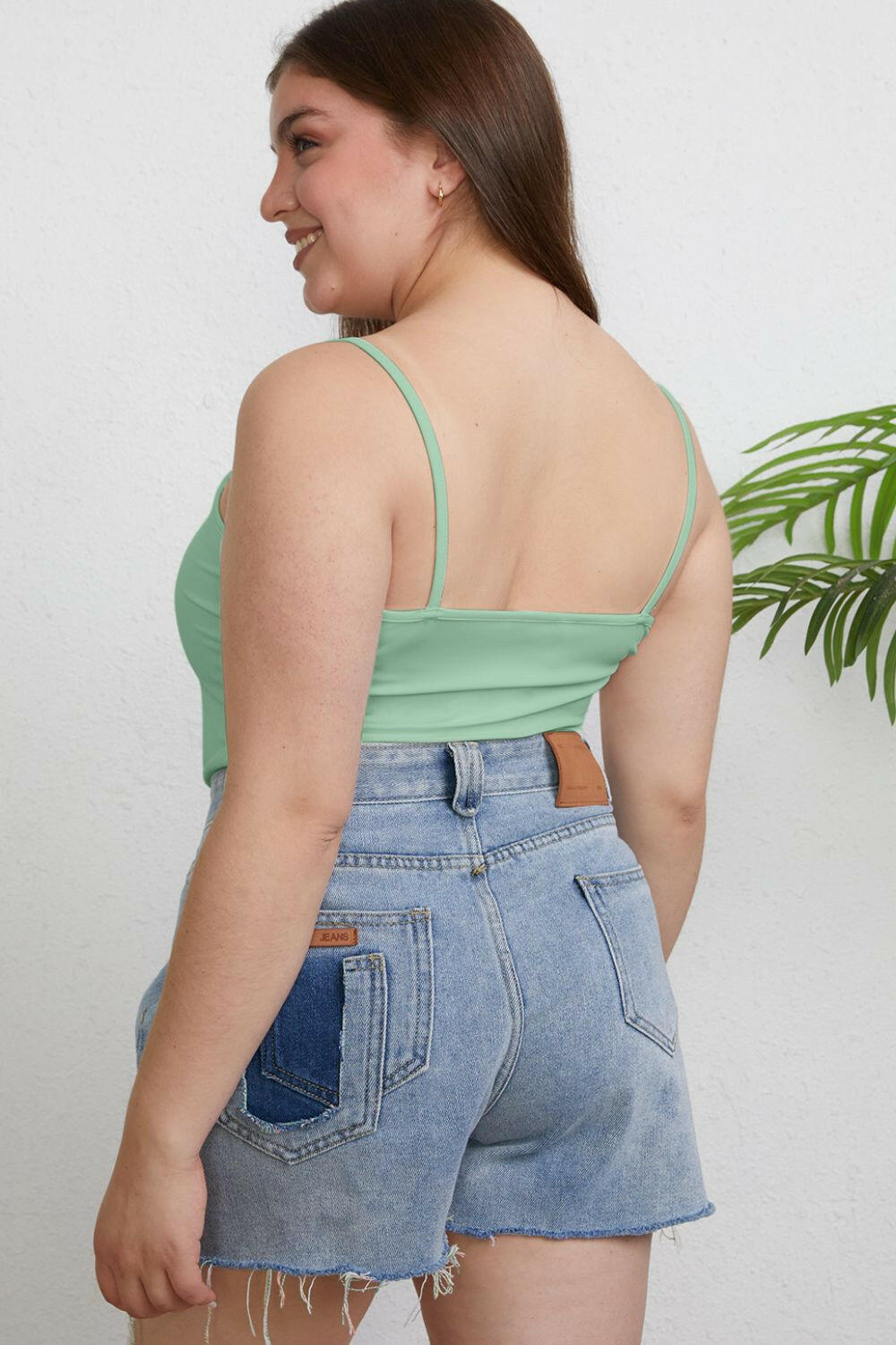 Basic Bae Full Size Round Neck Slim Cami - StyleLure