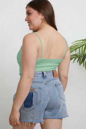 Basic Bae Full Size Round Neck Slim Cami - StyleLure