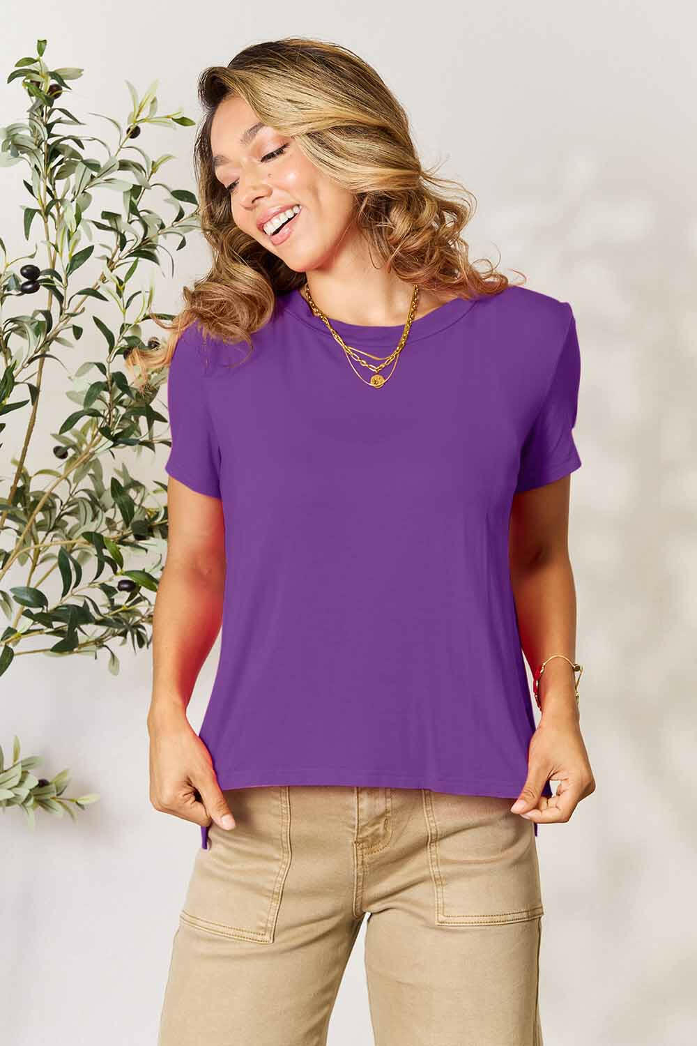 Basic Bae Full Size Round Neck Short Sleeve T-Shirt - StyleLure