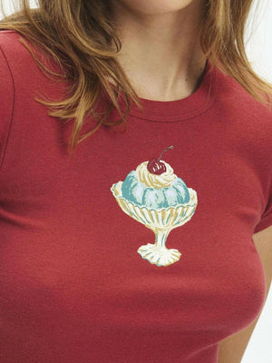 Graphic Round Neck Short Sleeve T-Shirt - StyleLure