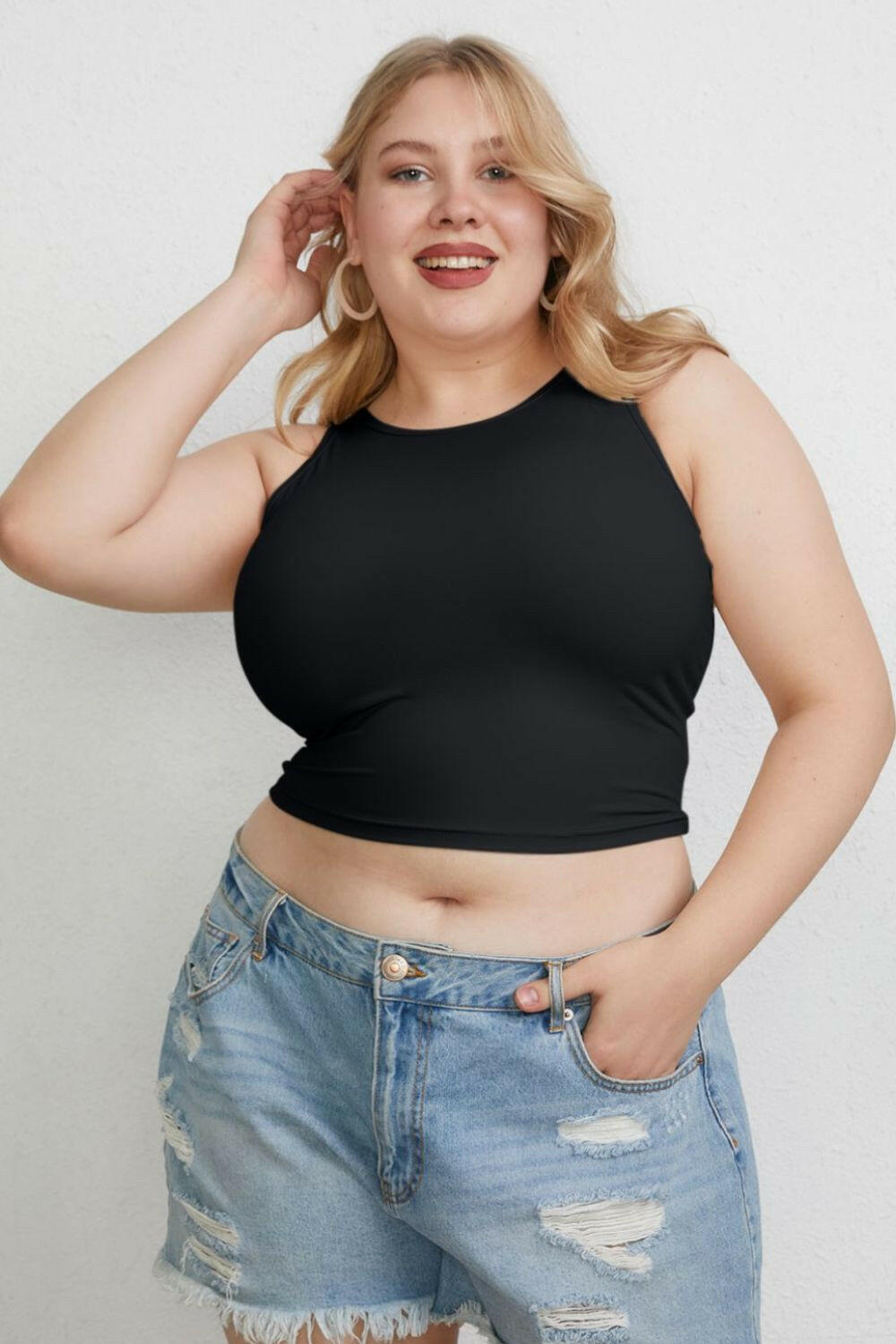 Basic Bae Full Size Round Neck Slim Tank - StyleLure