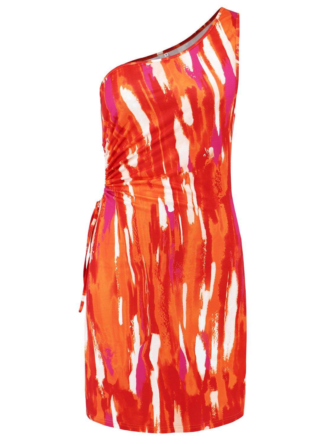 Cutout Printed Sleeveless Mini Dress - StyleLure
