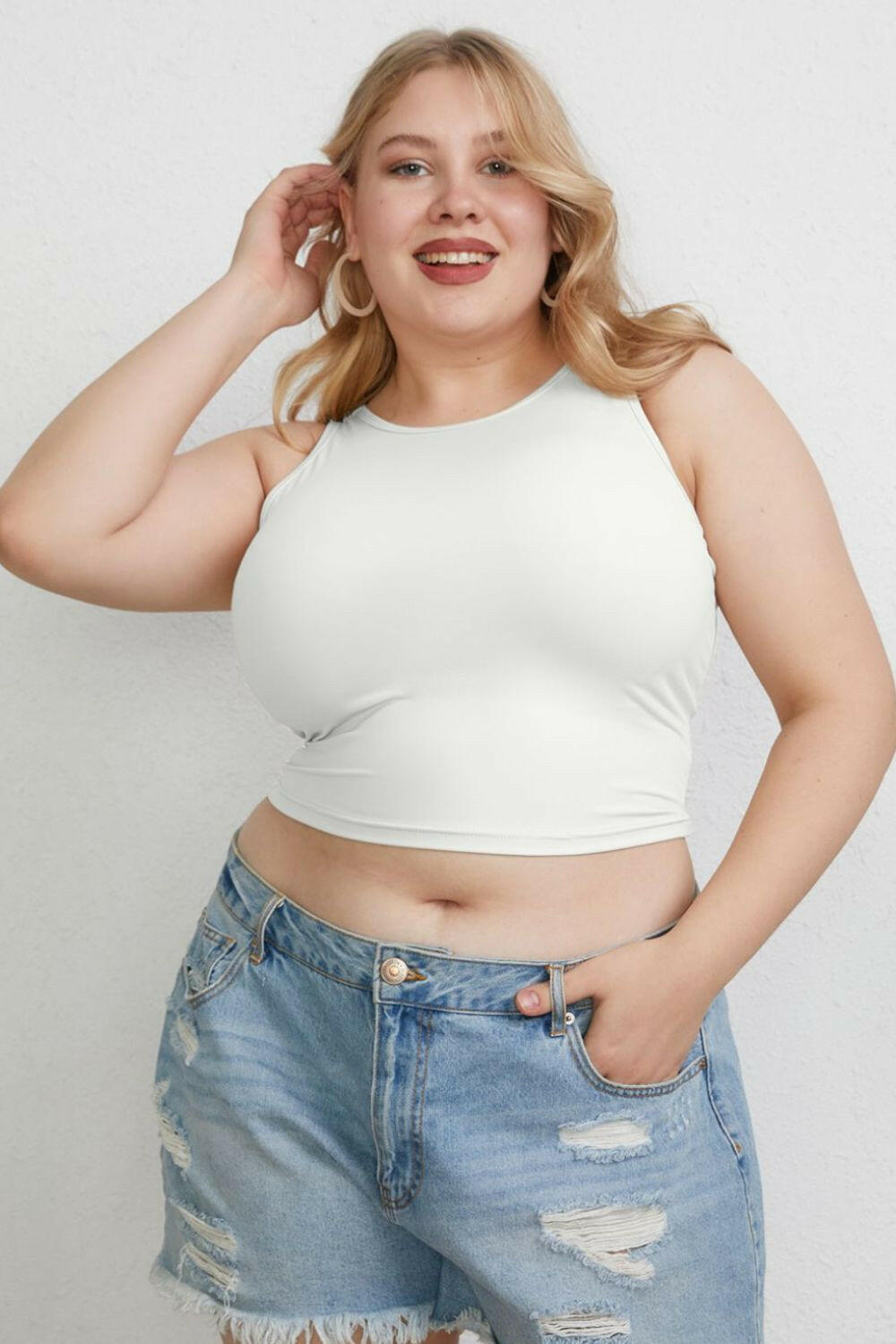 Basic Bae Full Size Round Neck Slim Tank - StyleLure