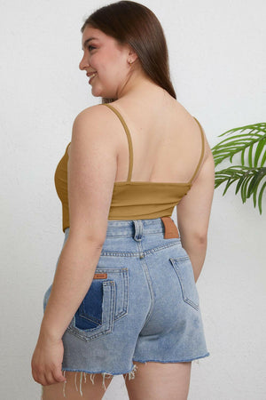 Basic Bae Full Size Round Neck Slim Cami - StyleLure