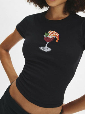 Graphic Round Neck Short Sleeve T-Shirt - StyleLure