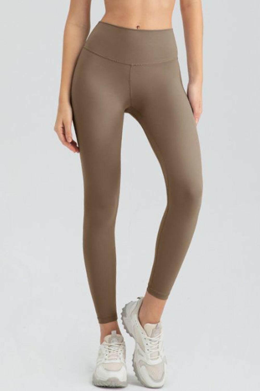 Wide Waistband Slim Fit Active Leggings - StyleLure