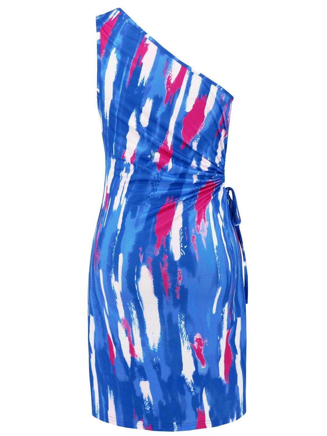Cutout Printed Sleeveless Mini Dress - StyleLure