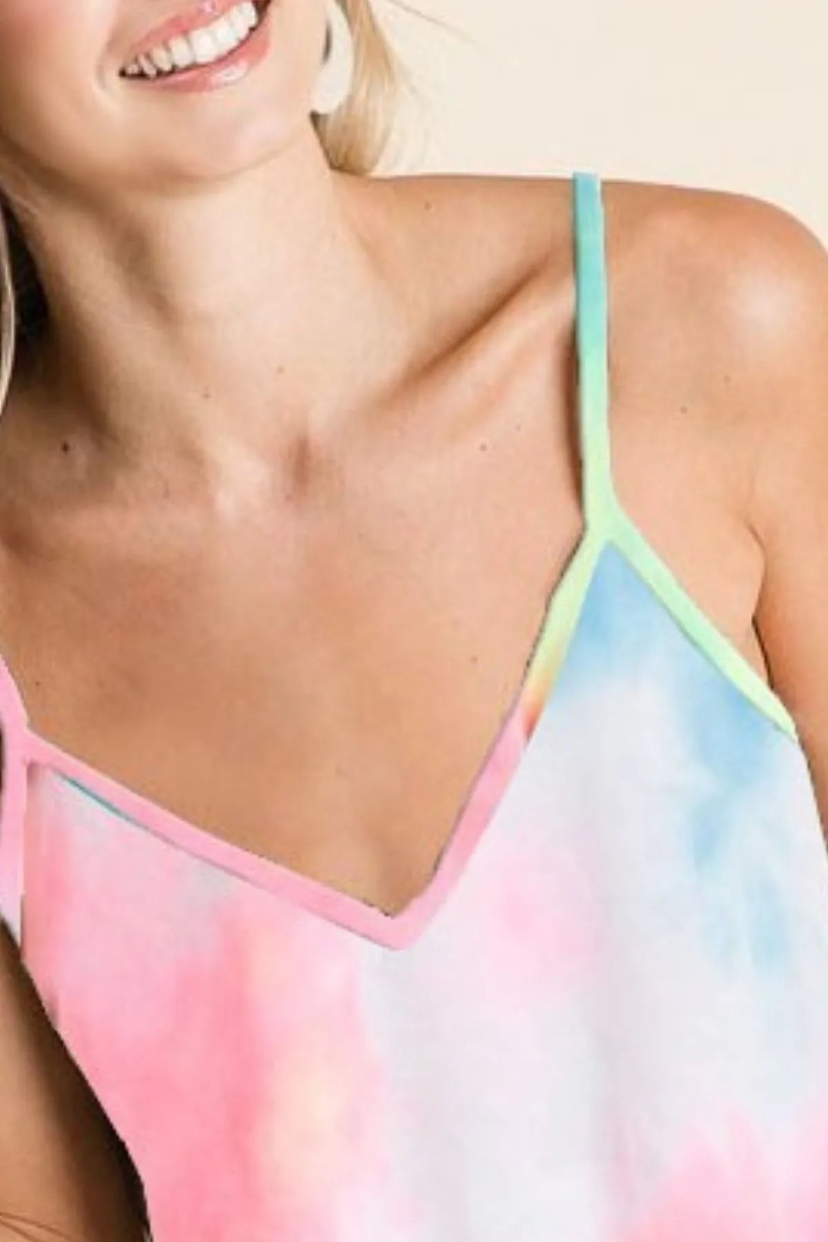 BiBi Tie Dye French Terry Knit Cami - StyleLure