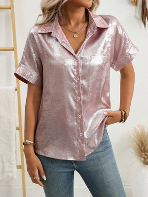 Button Up Short Sleeve Shirt - StyleLure