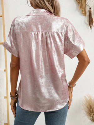 Button Up Short Sleeve Shirt - StyleLure