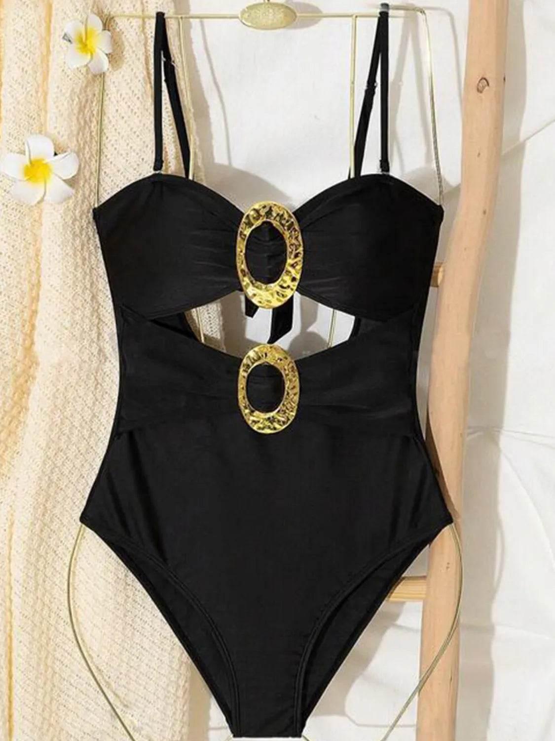 Cutout Sweetheart Neck One-Piece Swimwear - StyleLure