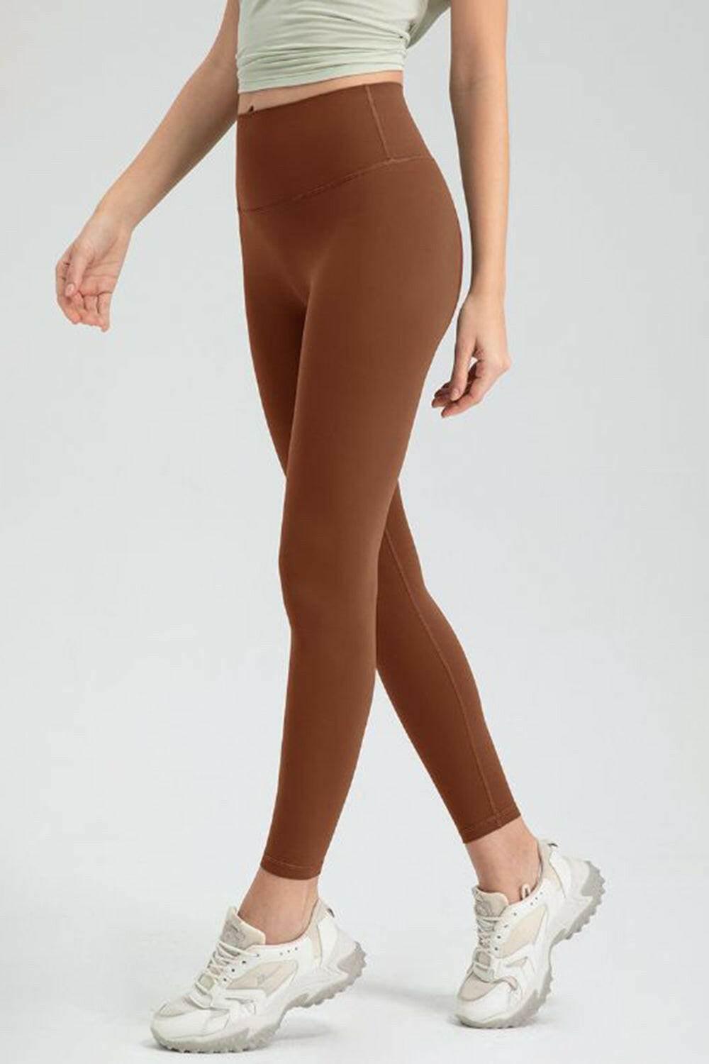 Wide Waistband High Waist Sport Leggings - StyleLure