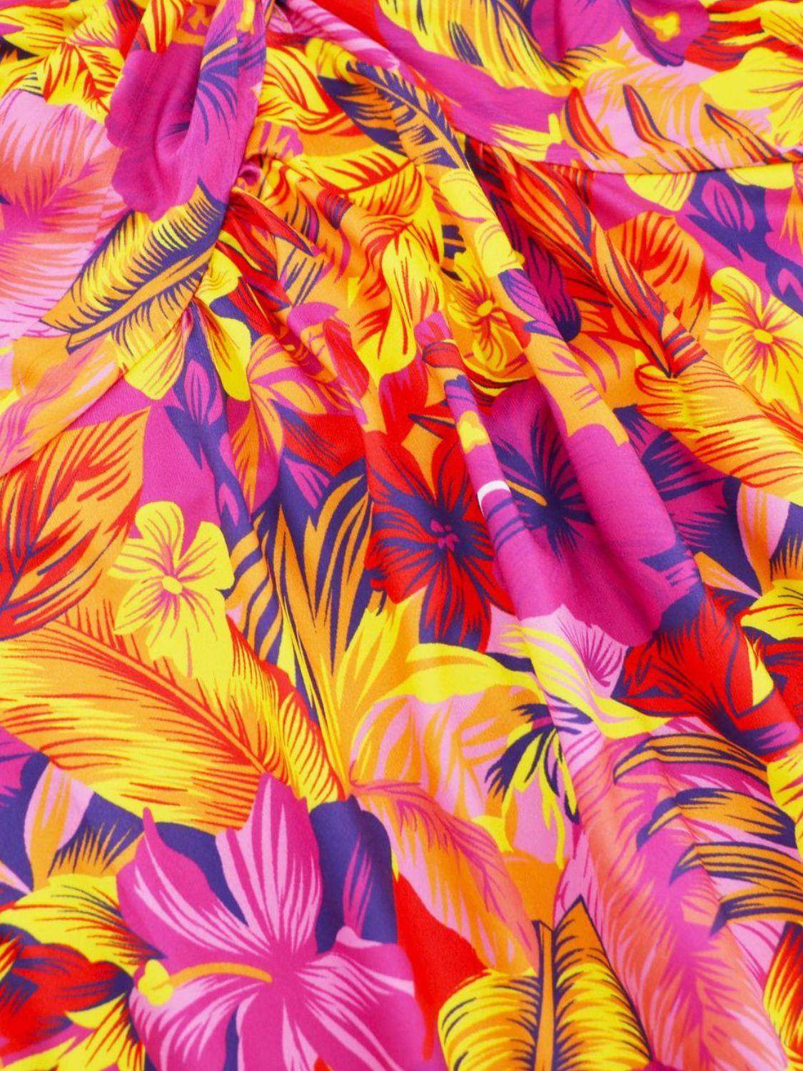 Twisted Printed V-Neck Cami Dress - StyleLure