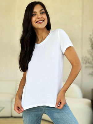 Basic Bae Full Size Round Neck Short Sleeve T-Shirt - StyleLure