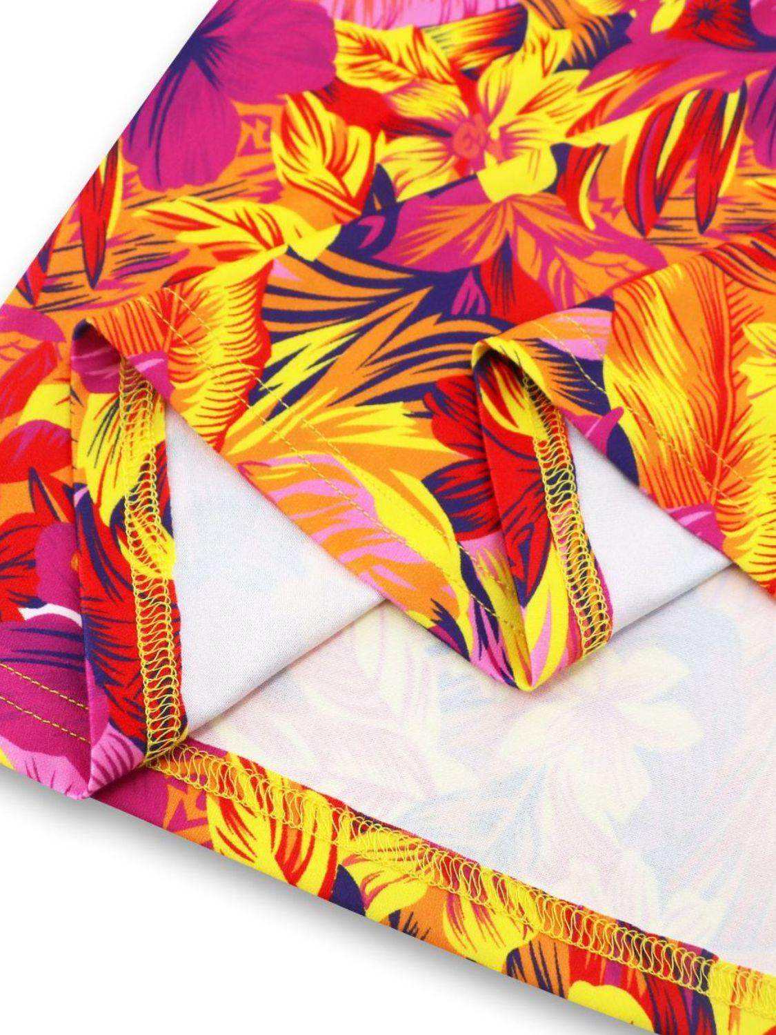 Twisted Printed V-Neck Cami Dress - StyleLure