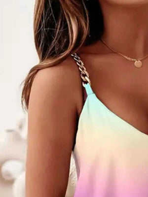 Chain Strap V - Neck Tank Top - StyleLure