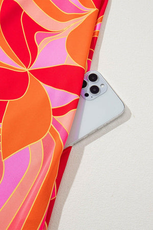 Contrast Grecian Neck Maxi Dress - StyleLure