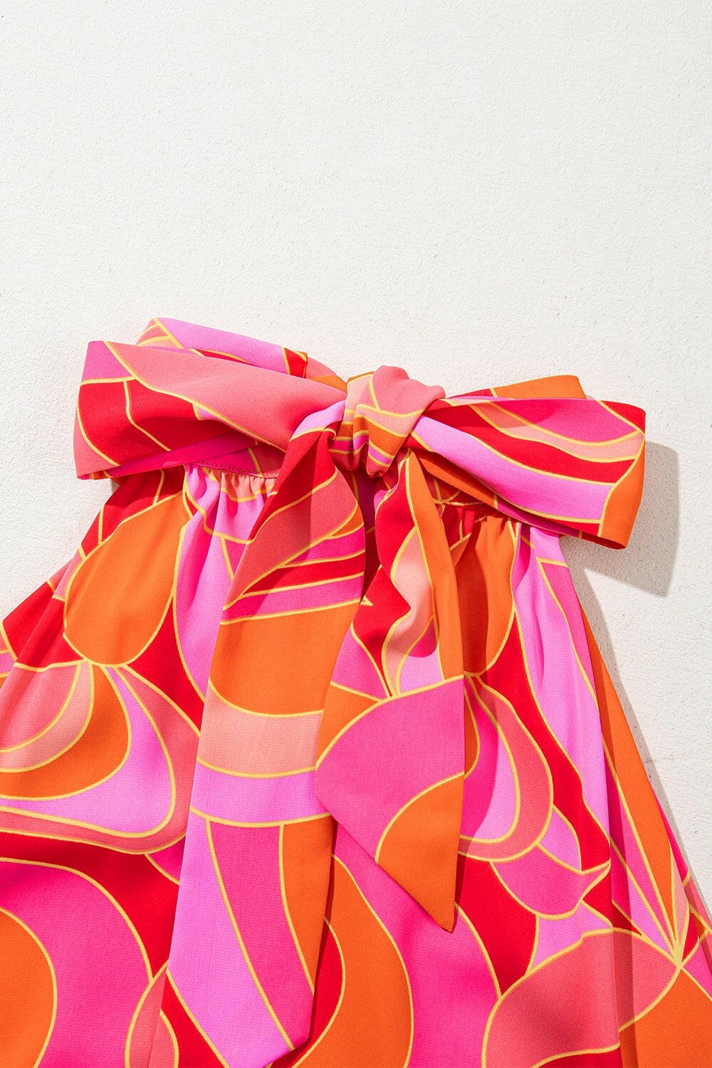 Contrast Grecian Neck Maxi Dress - StyleLure