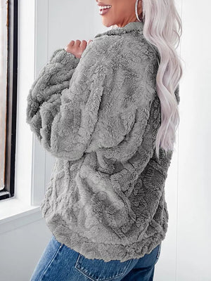 Cozy Fleece Quarter Zip Sweatshirt - StyleLure