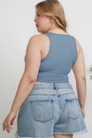 Basic Bae Full Size Round Neck Slim Tank - StyleLure