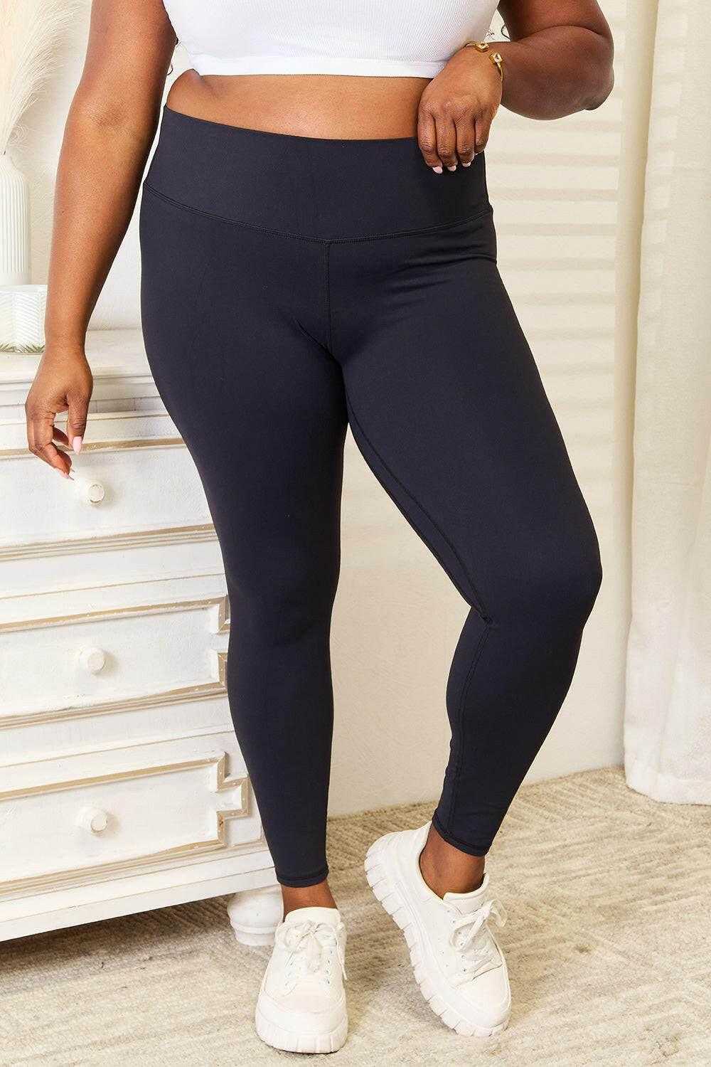 Double Take Wide Waistband Sports Leggings - StyleLure