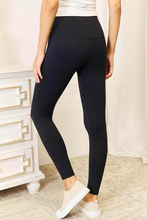 Double Take Wide Waistband Sports Leggings - StyleLure
