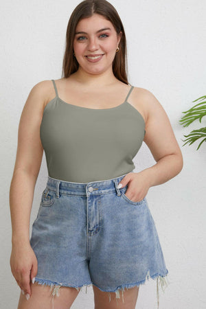 Basic Bae Full Size Round Neck Slim Cami - StyleLure